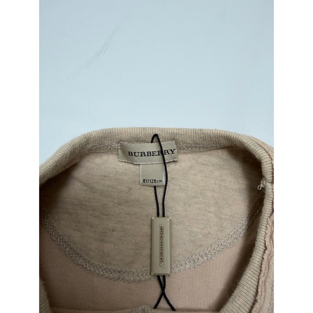 Burberry Kids Knight Logo Long Sleeve T-Shirt Boys Size 8Y Tan Luxury Old Money - Picture 3 of 16